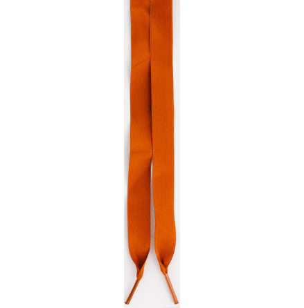 Skosnren i satin, orange 130cm lng