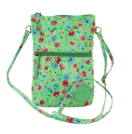 Citybag blommig 251 mintgrn